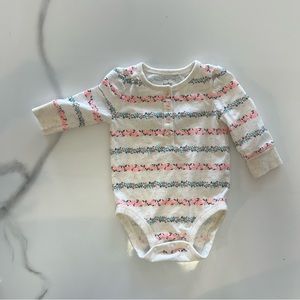 Baby OshKosh B’Gosh- Floral Onesie -Long Sleeve, 0-3 Months